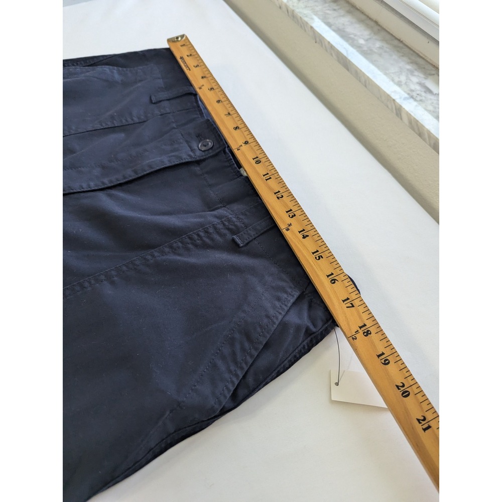 Talbots Patch Pocket Crop Pants Women 16 Navy Blue High Waist Straight Stretch - Picture 7 of 10